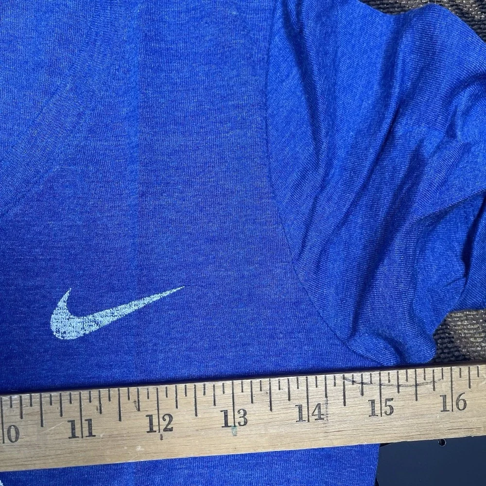 Nike Kansas City FC Soccer NWSL women's v-neck t-shirt Size XS New Blue